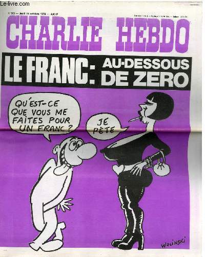 CHARLIE HEBDO N310 - LE FRANC : AU DESSOUS DE ZERO 