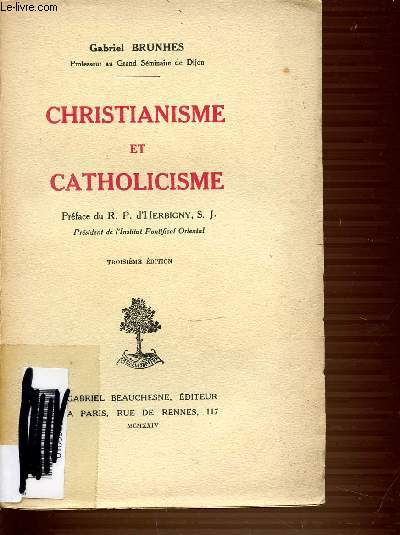 CHRISTIANISME ET CATHOLICISME.