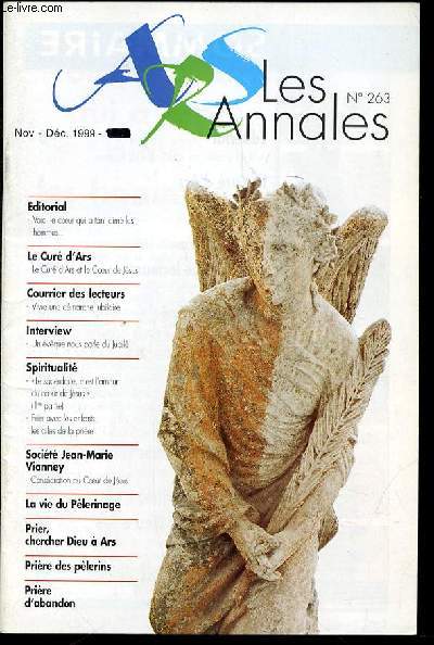 LES ANNALES N263 - SANCTUAIRE D'ARS / REVUE BIMESTRIELLE DU PELERINAGE.