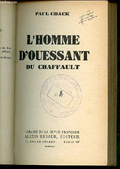 L'HOMME D'OUESSANT DU CHAFFAULT.