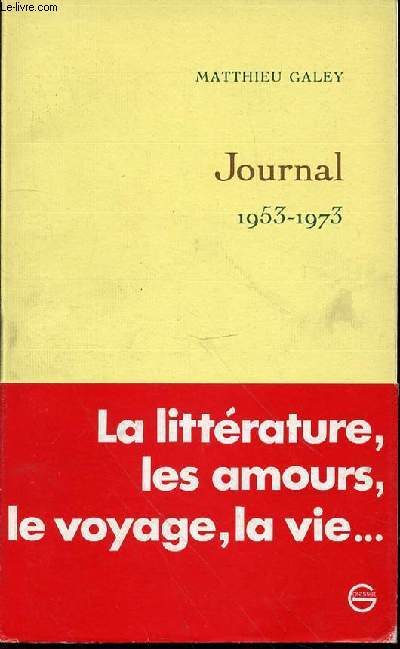 JOURNAL - TOME 1 : 1953-1973.