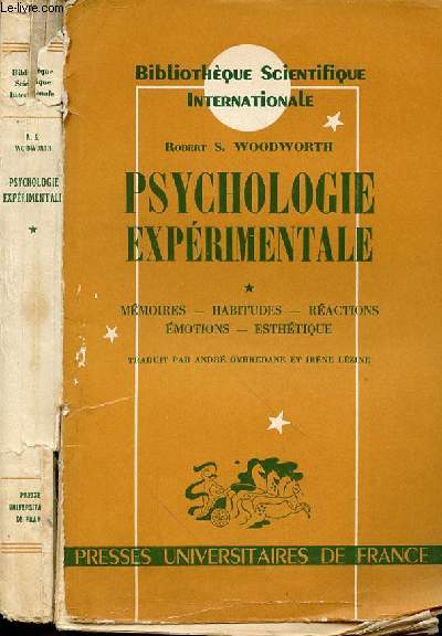 PSYCHOLOGIE EXPERIMENTALE - MEMOIRES - HABITUDES - REACTIONS -EMOTIONS - ESTHETIQUE