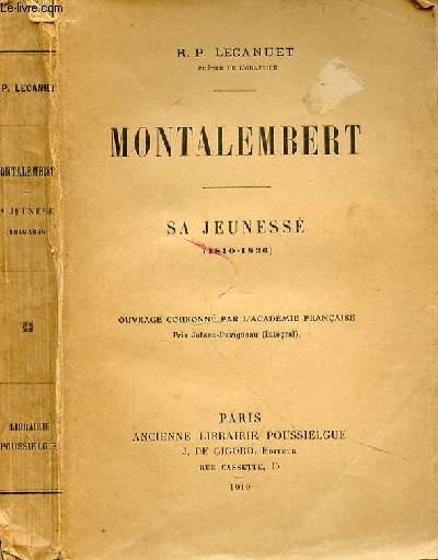 MONTALEMBERT SA JEUNESSE (1810-1836)