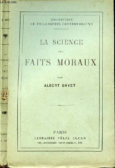 LA SCIENCE DES FAITS MORAUX