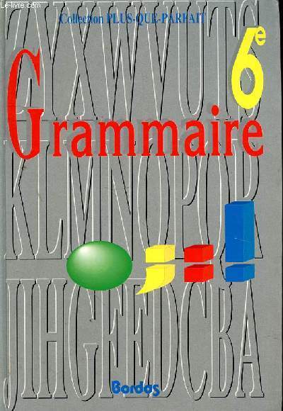 GRAMMAIRE 6e - SPECIMEN ENSEIGNANT